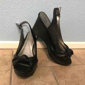 Apt. 9 Slingback peep-toe wedge sandals